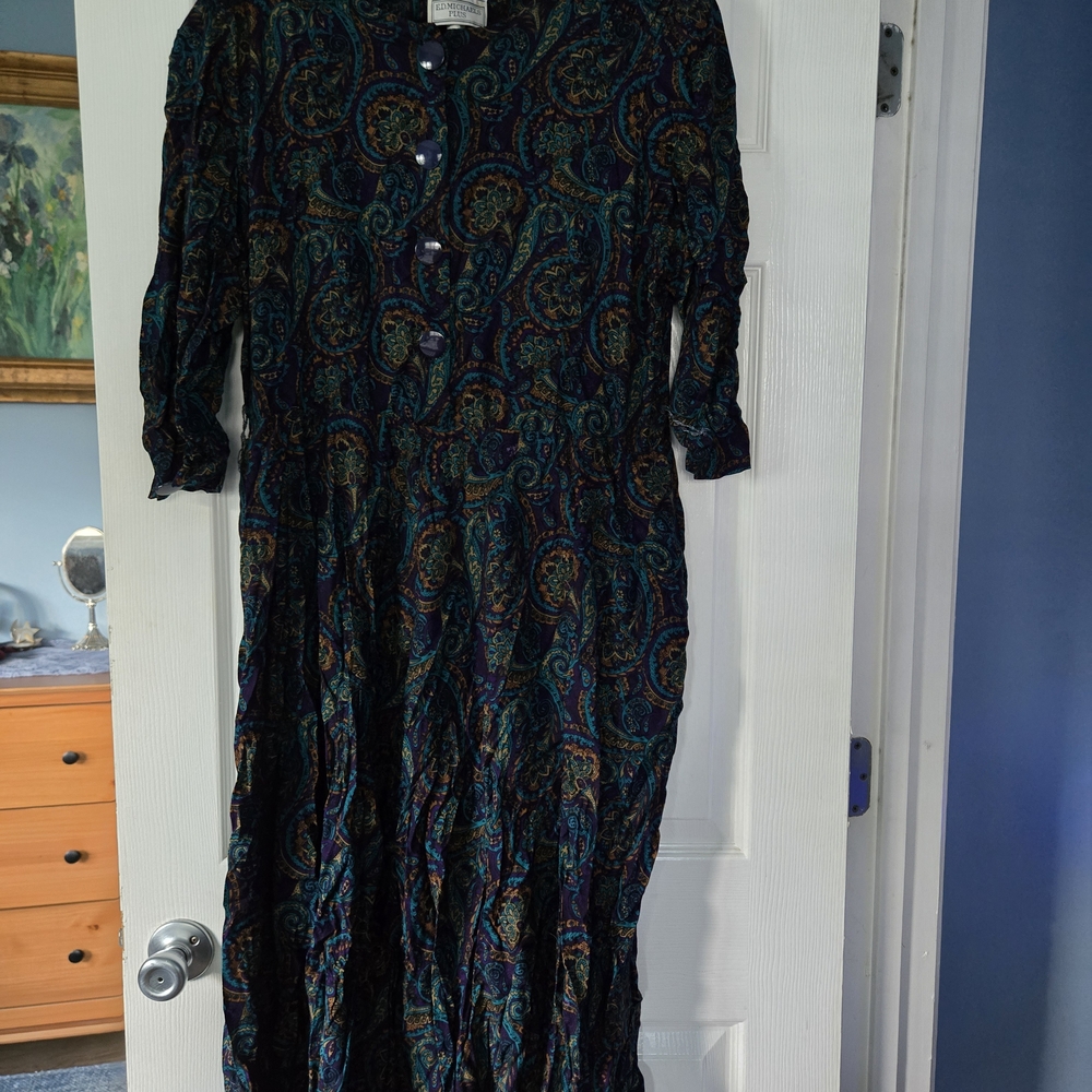 Michaels Multicolor Paisley Midi Dress